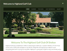 Tablet Screenshot of highlandgolfclub.com